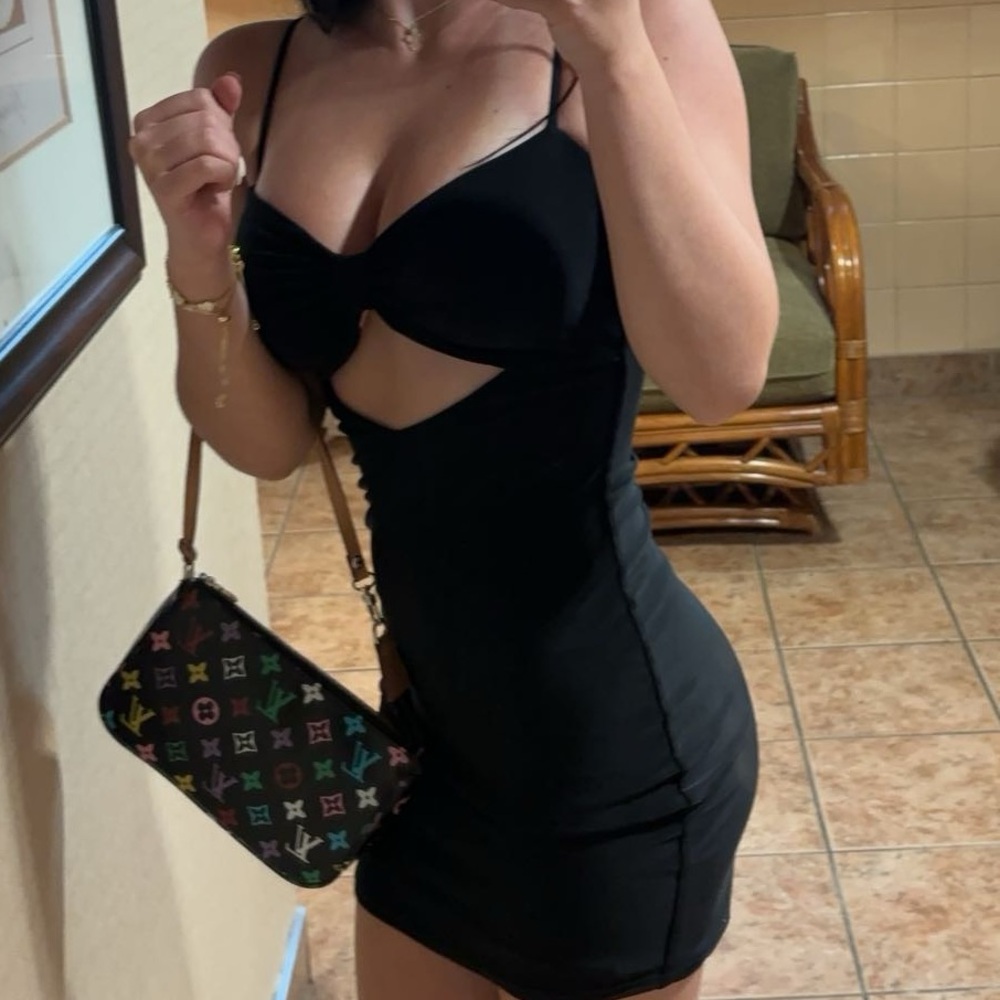 Windsor Black Mini Dress with Cut-Out